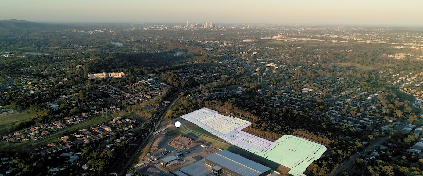 Aerial view of Huon development
